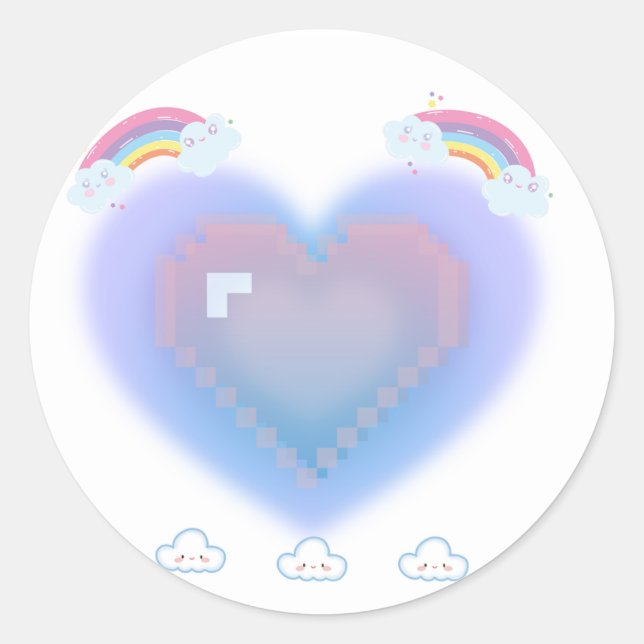 Cute heart sticker (Front)
