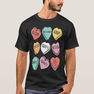 Cute Heart Valentines Day Love Special Education T T-Shirt