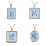Cute Hearts and Flowers Best Mum Ever Silver Plated Necklace<br><div class="desc">Celebrate the heart of your family with our modern and elegant "Best Mum Ever" necklaces adorned with charming hearts and flowers. Each piece is a symbol of collective love and admiration, beautifully crafted to honour the extraordinary bond she shares with the entire family. Delight her this Mother's Day with a...</div>