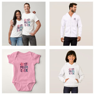 Cute Hearts and Flowers Best Mum Ever T-Shirt