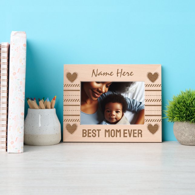 Cute Hearts and Geometric Art, Best Mum Ever Etched Frames (Creator Uploaded)