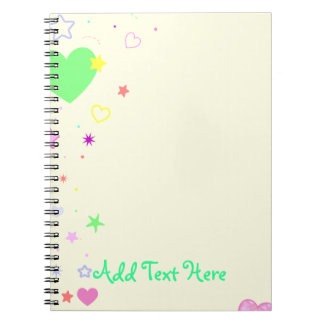 Cute Hearts and Stars Notebook