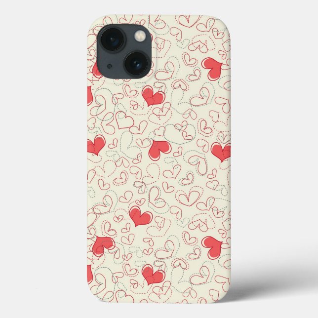Cute Hearts Background Case-Mate iPhone Case (Back)