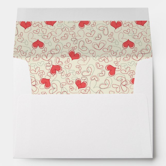 Cute Hearts Background Envelopes (Back (Bottom))