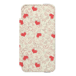 Cute Hearts Background Incipio Watson™ iPhone 5 Wallet Case