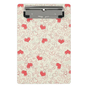 Cute Hearts Background Mini Clipboard