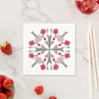 Cute Hearts Bees Roses Romantic Floral Doodles
