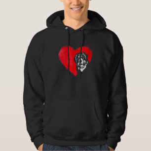 Cute Hearts Bernese Mountain Dog Puppy Lover Valen Hoodie
