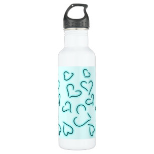 Cute Hearts Blue 710 Ml Water Bottle