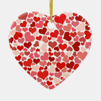 Cute Hearts Ceramic Tree Decoration