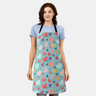 Cute Hearts Colourful Pattern Apron