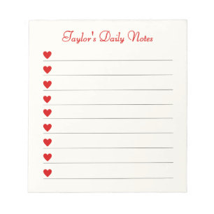 Cute Hearts Daily Notes Valentine Gift