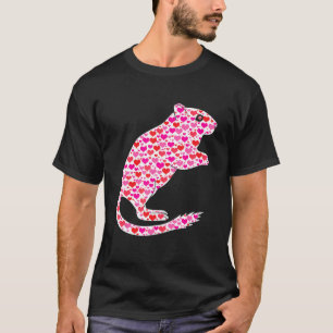 Cute Hearts Gerbil Funny Animals Valentines Day T-Shirt