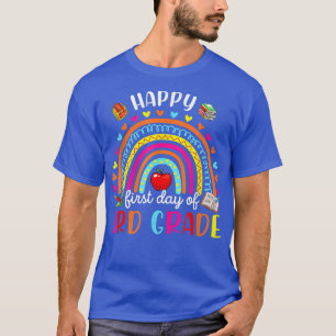 Cute Hearts Happy First Day Teacher 3rd Grade Back T-Shirt