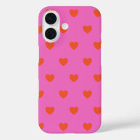 Cute Hearts Pattern in Pink and Red
