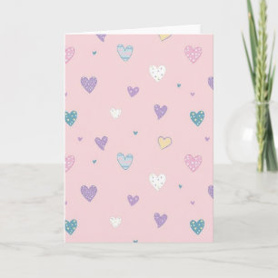 Cute Hearts Pattern Love Card