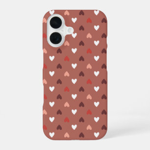 Cute Hearts Pattern – Soft Love Aesthetic iPhone 16 Case