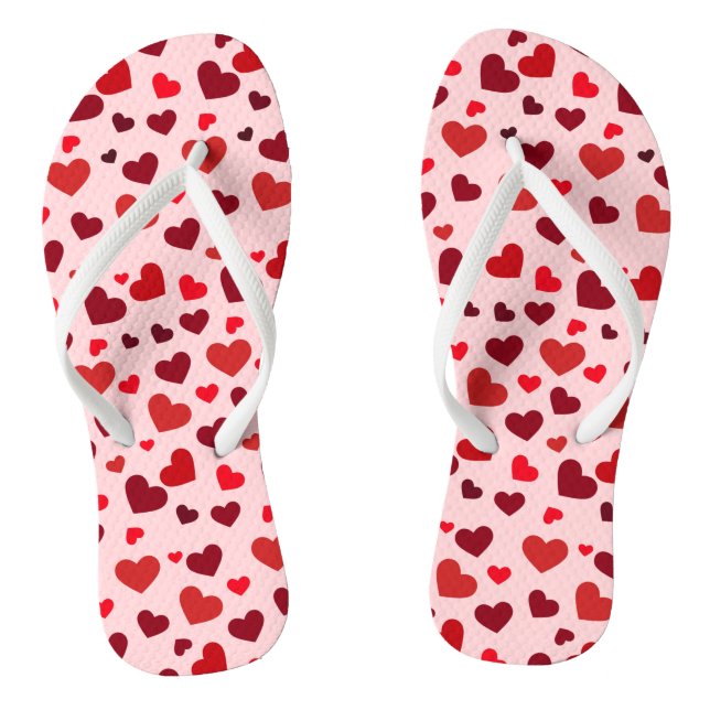 Cute Hearts Pattern  Thongs (Footbed)