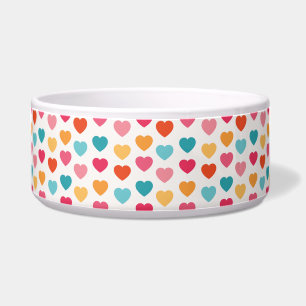 Cute hearts pet bowl