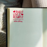 Cute Hearts Read It Love It Return It Book Plate Self-inking Stamp<br><div class="desc">From the library of self inking stamp with a cute typography design: read it love it return it. Read it love it return it book plate self inking stamp personalised with your name in a bold script. Quirky self inking this book belongs to stamp for a book lover with charming...</div>