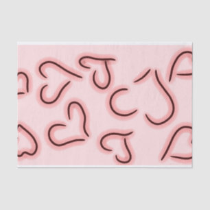 Cute Hearts Red Tissue Paper