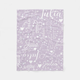 Cute Hearts, Stars and Music Notes Small Thistle Fleece Blanket