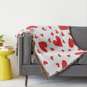 Cute Hearts  Throw Blanket