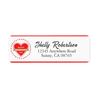 Cute Hearts Valentine's Address Labels