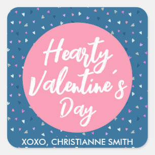 Cute Hearts Valentines Classroom Sticker