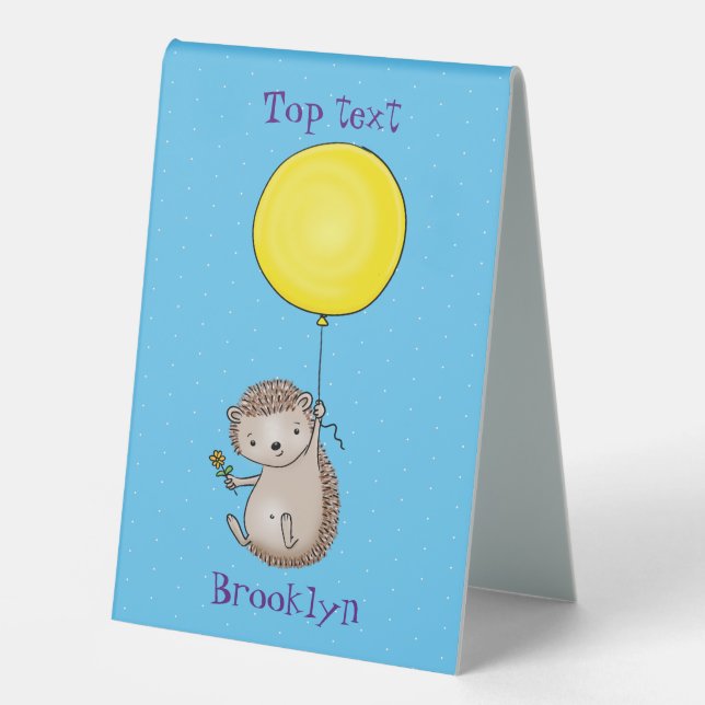 Cute hedgehog and balloon cartoon pattern (Front)