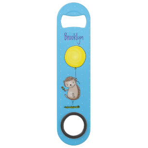 Cute hedgehog and balloon cartoon pattern