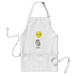 Cute hedgehog and balloon cartoon pattern standard apron