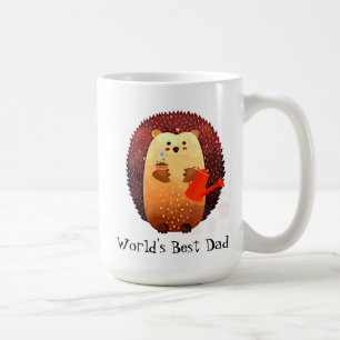 Cute Hedgehog Animal World's Best Dad Coffee Mug