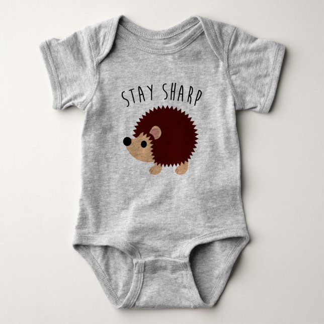 Cute Hedgehog Baby Bodysuit (Front)
