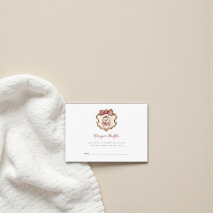 Cute Hedgehog Baby Shower Diaper Raffle Enclosure Card