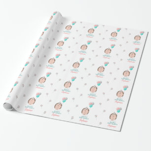 Cute Hedgehog Birthday Wrapping Paper