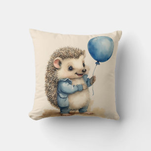 Cute Hedgehog Blue Balloon Boys  Cushion