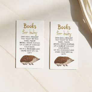 Cute Hedgehog Book Request Baby Shower Enclosure