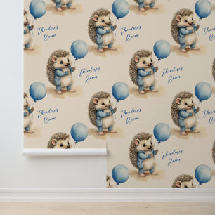 Cute Hedgehog Boys Bedroom Nursery  Wallpaper