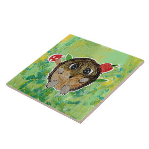 Cute Hedgehog Ceramic Tile