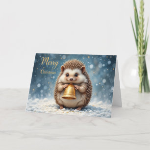 Cute Hedgehog Christmas Cosy Woodland  Card