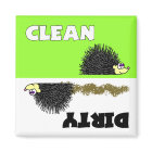 Cute Hedgehog Clean / Dirty Dishwasher Magnet
