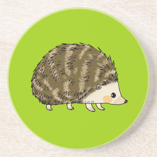 Cute hedgehog coaster (Front)