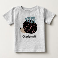 Cute Hedgehog Custom Name Personalised T-Shirt