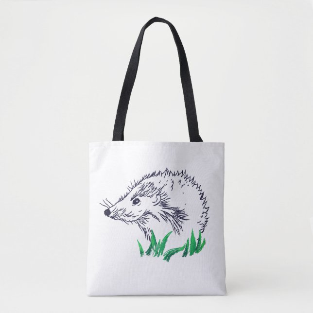 Cute Hedgehog Drawing  Tote Bag (Front)