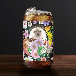 Cute Hedgehog Flowers Can Glass