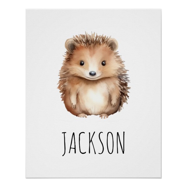 Cute Hedgehog! Gender neutral custom Poster (Front)