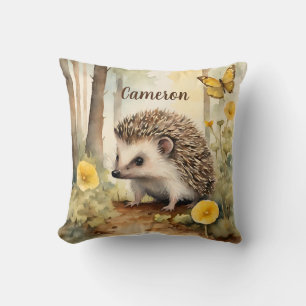Cute Hedgehog Gender Neutral Personalised  Cushion