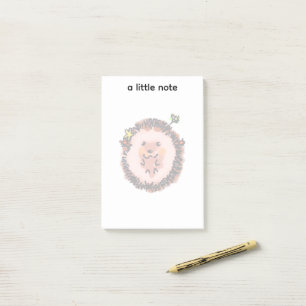 Cute Hedgehog in Autumn Leaves Post-it Notes