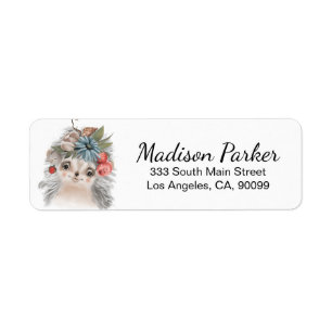 Cute Hedgehog Label Return Address Label